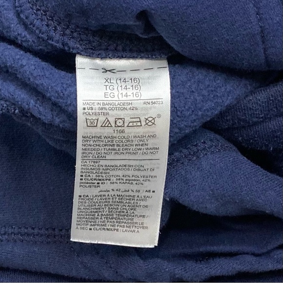 Old Navy Stretch Joggers Navy Blue & White Sz XL(14-16) - Picture 4 of 9